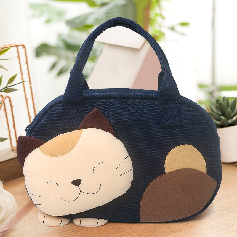 Kine猫帆布立体手提包个性女包