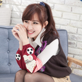 kine猫 套 可爱足球猫咪卡通全棉女司机防晒学生儿童美术课短袖