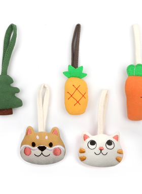 kine猫纯棉布艺可爱卡通迷你小挂饰拉链头汽车钥匙吊饰包挂件女