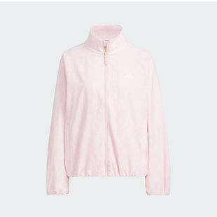 Adidas阿迪达斯春季女子梭织满印运动休闲宽松夹克外套JY7703