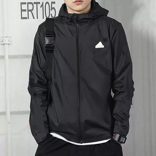 adidas阿迪达斯防风衣男外套夏季新款连帽梭织上衣运动夹克IT3940