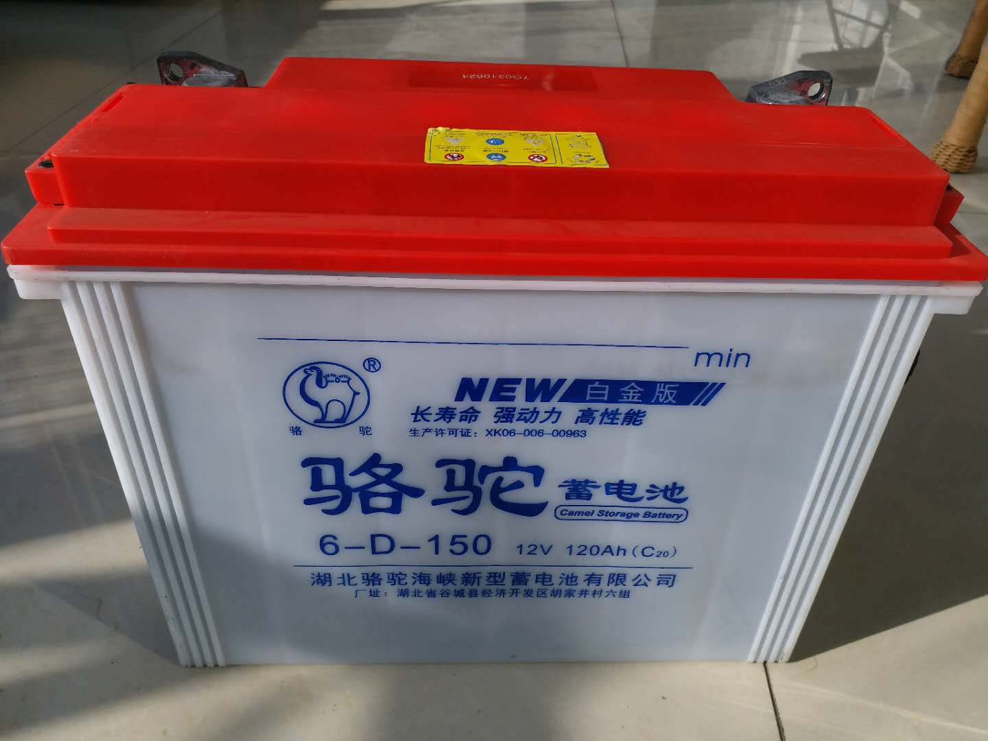 骆驼电动三轮车水电瓶6-DG-150