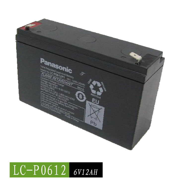 松下蓄电池LC-P0612蓄电池6V12AH铅酸UPS质保三年全国包邮