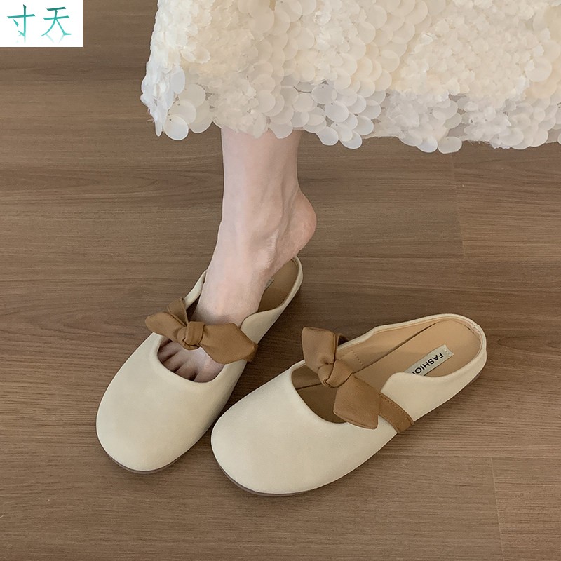 百搭平底包头半拖鞋女鞋