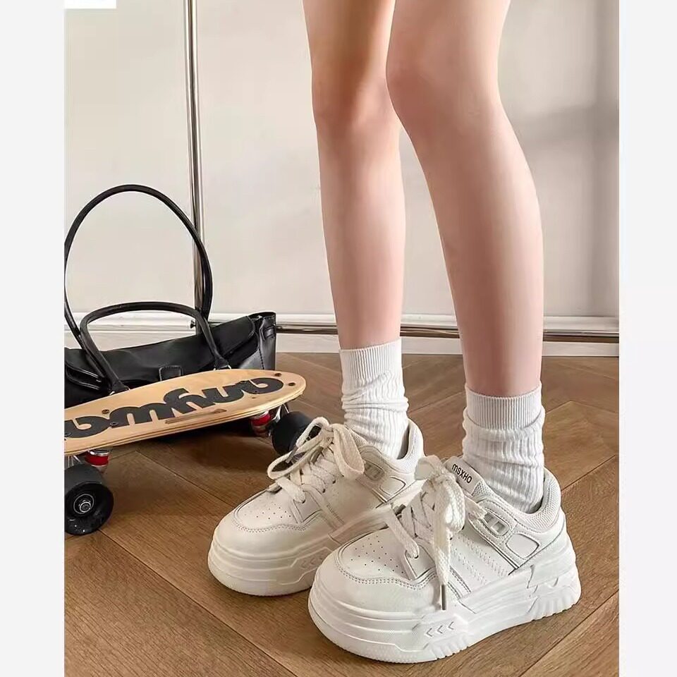 板鞋学生百搭增高厚底小