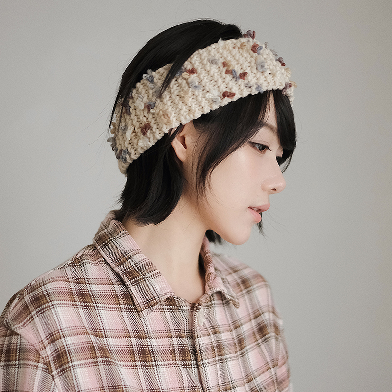 Lion～秋日传奇 立体彩线手工编织羊毛混纺毛线发带秋冬男女