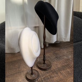 Lion 帽控入不对称羊毛呢贝雷帽礼帽秋冬男女 罕见英国古董帽型