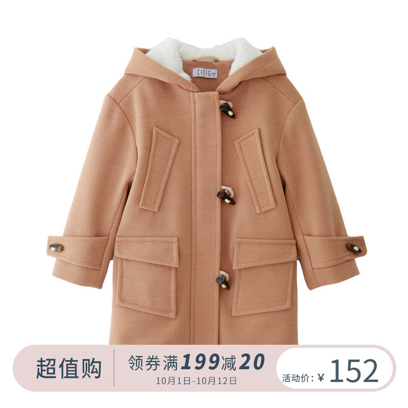 Cicie儿童2019新款求冬装洋气女童加绒加厚中长款呢子大衣外套|msdalam kategori Kanak-kanak/Bayi/Keluarga dipasang, kot/jaket/overcoat, kot - dari Buy2taobao.com untuk memberikan perkhidmatan ejen Taobao profesional membeli