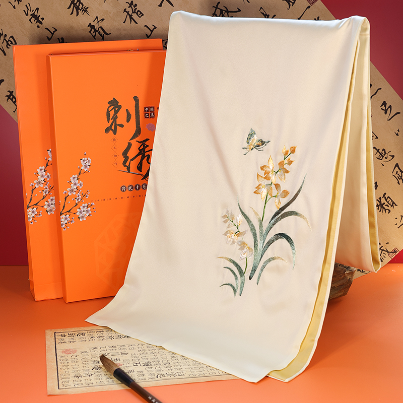 中秋礼品刺绣围巾送妈妈送长辈