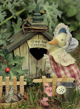 Ciciglobuy小众设计师手工布艺创意农场鸭子玩偶饰摆件艺术家玩偶