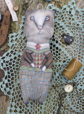 亚麻布摆件装饰艺术风格手工手绘