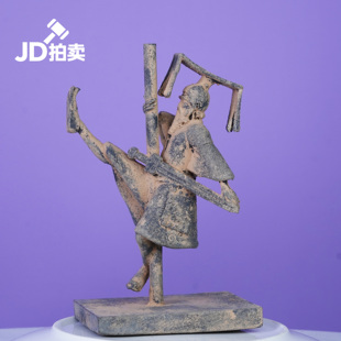 秦朝《秦王绕柱》陶俑时代潮玩青铜手办公仔搞笑模型摆件国潮