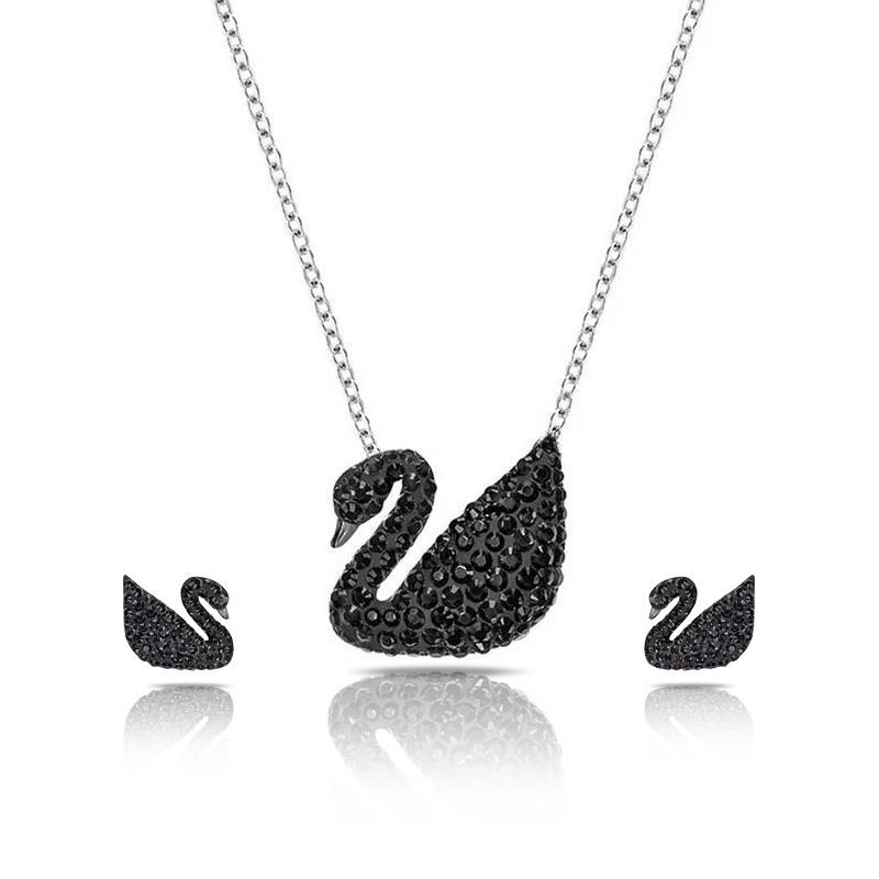 Leiding Jewelry 925 Black Swan Necklace Clavicle chain Net Red Simplicity Valentines Day gift Girlfriendin the Accessories/Fashion Jewelry, Necklace  category - from Buy2taobao.com to provide professional Taobao agent buy service