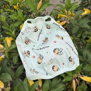 纯棉吊带家居服猫咪短款 芬儿同款 FairyDog宠物猫狗衣服夏季 薄款