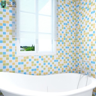 墙纸自粘防水马赛克格子卫生间墙面厨房洗手池瓷砖壁贴纸厕所翻新