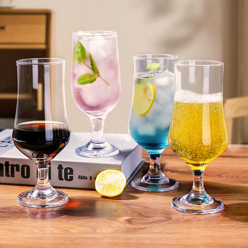 玻璃高脚杯法式复古酒杯红酒杯