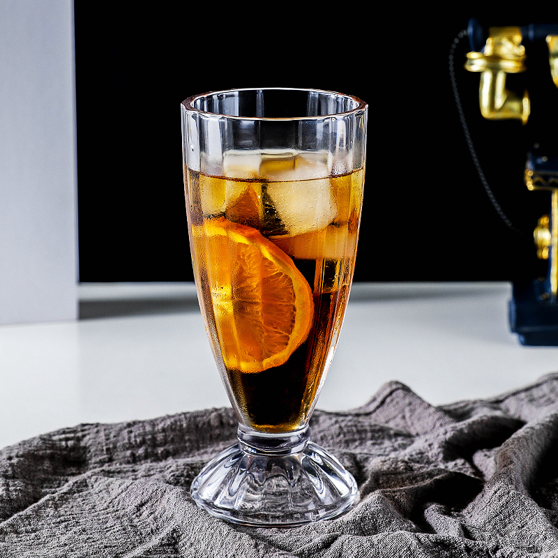 水杯高颜值玻璃杯家用高脚女饮料