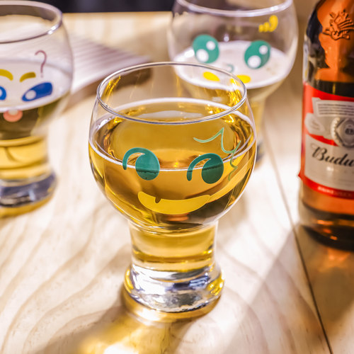 高颜值大容量卡通玻璃啤酒杯