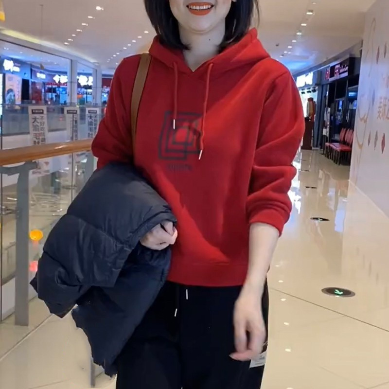 连帽卫衣女2025新款春秋薄款时尚洋气宽松百搭显瘦长袖上衣外套女