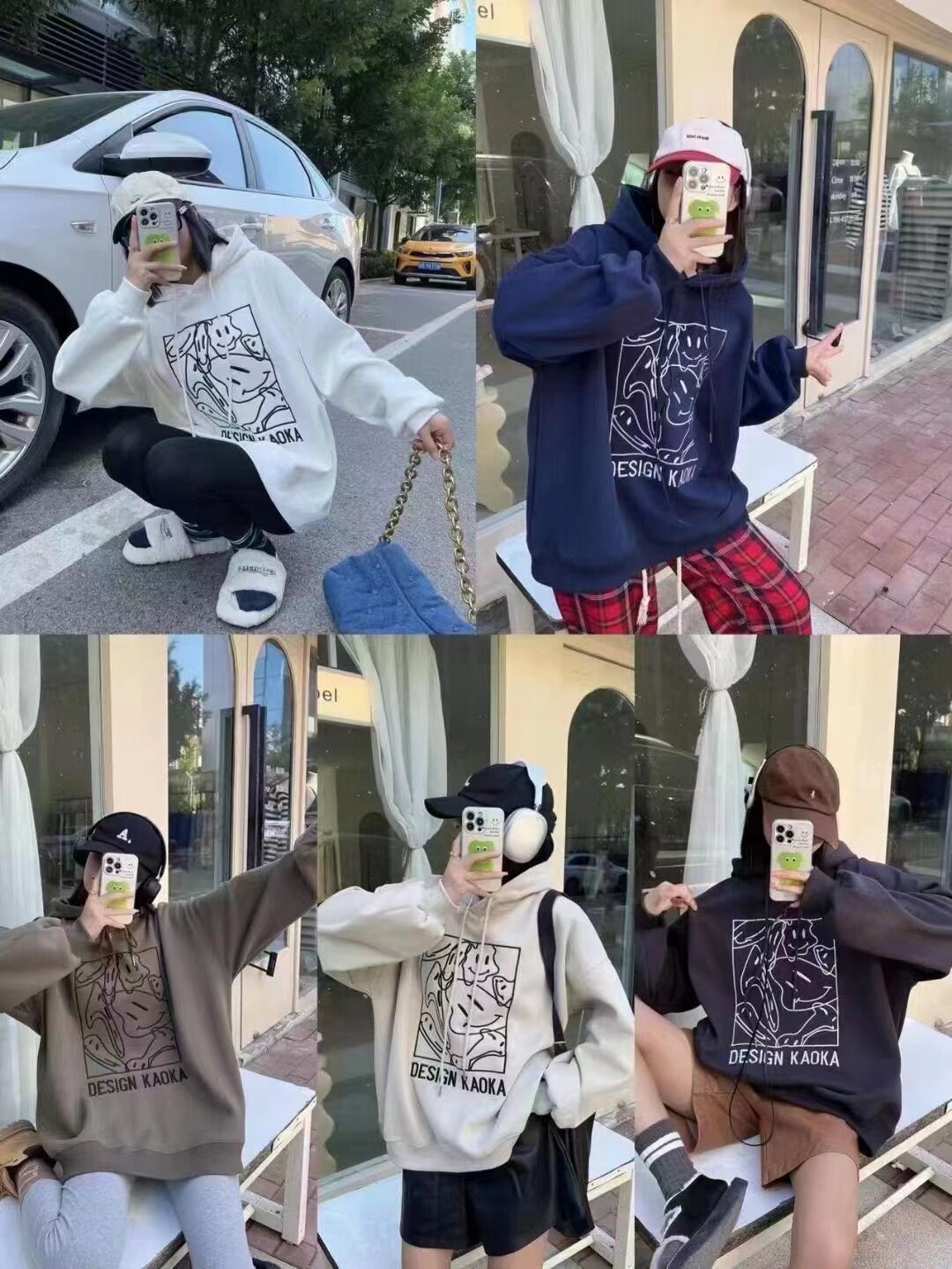 刺绣带帽加绒加厚婴儿绒银狐绒卫衣街头设计感小众大版慵懒风外套