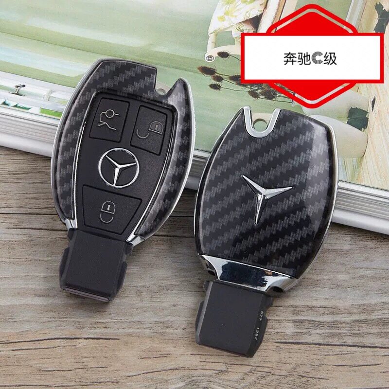 专用于奔驰C级钥匙包A180遥控套ML350gla260外包壳套碳纤壳精品男|ruв категории автомобиль/товаров/аксессуары/переоснащение, автомобильных принадлежностей/аксессуары, за рулем личной принадлежности, ключ пакет для автомобилей - от Buy2taobao.com для оказания профессиональной услуги покупки агента Taobao