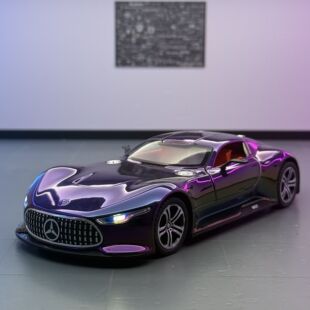 1:24奔驰visionGT电镀版合金跑车模型摆件带声光回力超跑玩具模型