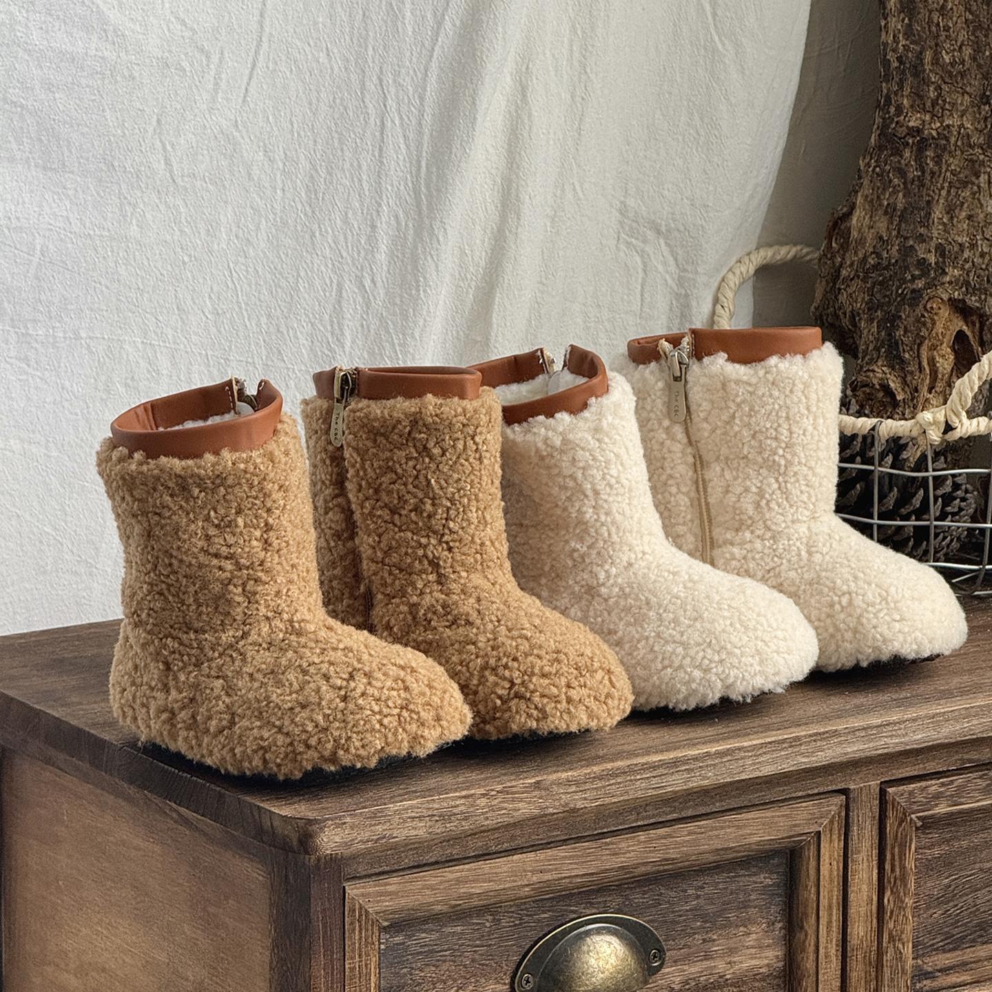 CBC儿童雪地靴冬季加绒保暖棉靴