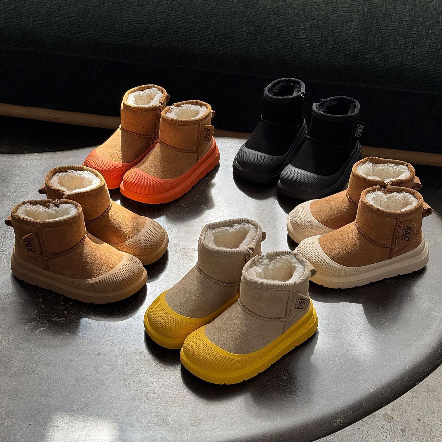 ASM男童雪地靴加绒加厚保暖棉鞋