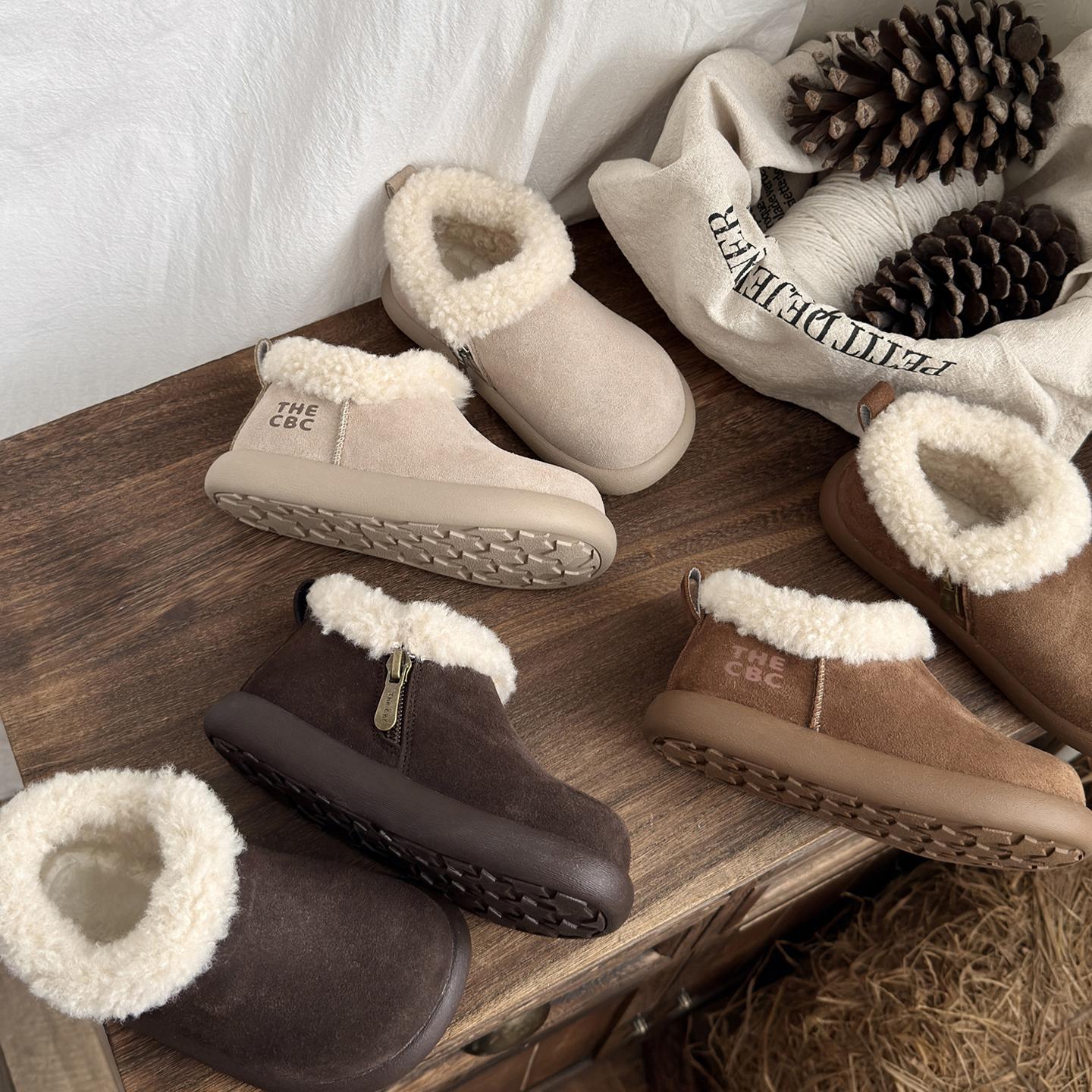 CBC韩版矮帮小土豆儿童雪地靴