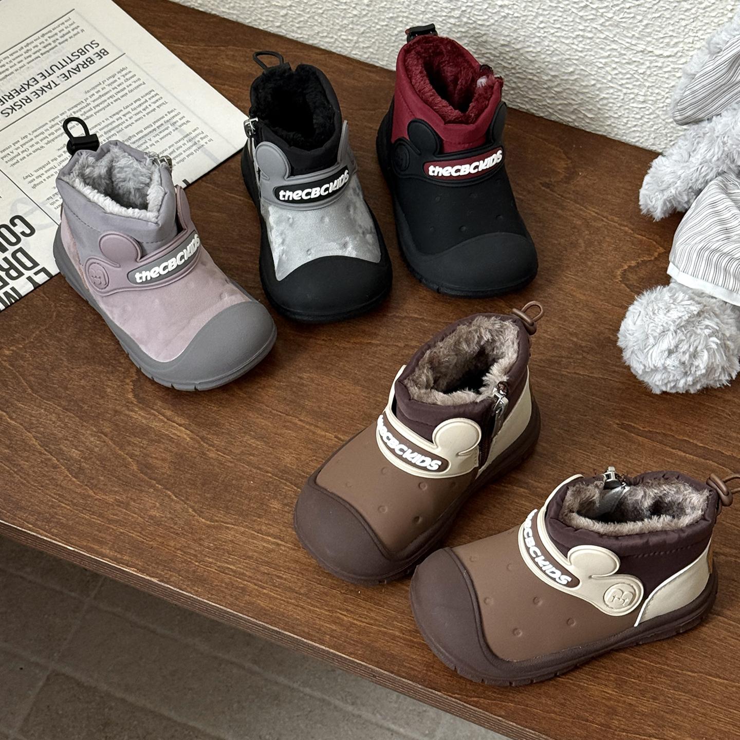 CBC儿童雪地靴女童短靴冬季加厚