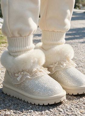 ASM亮片女童防滑防水雪地靴