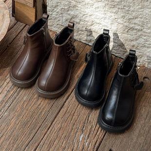 ASM 秋冬儿童短靴洋气加绒二棉靴百搭马丁靴 爱心女童靴子2025新款