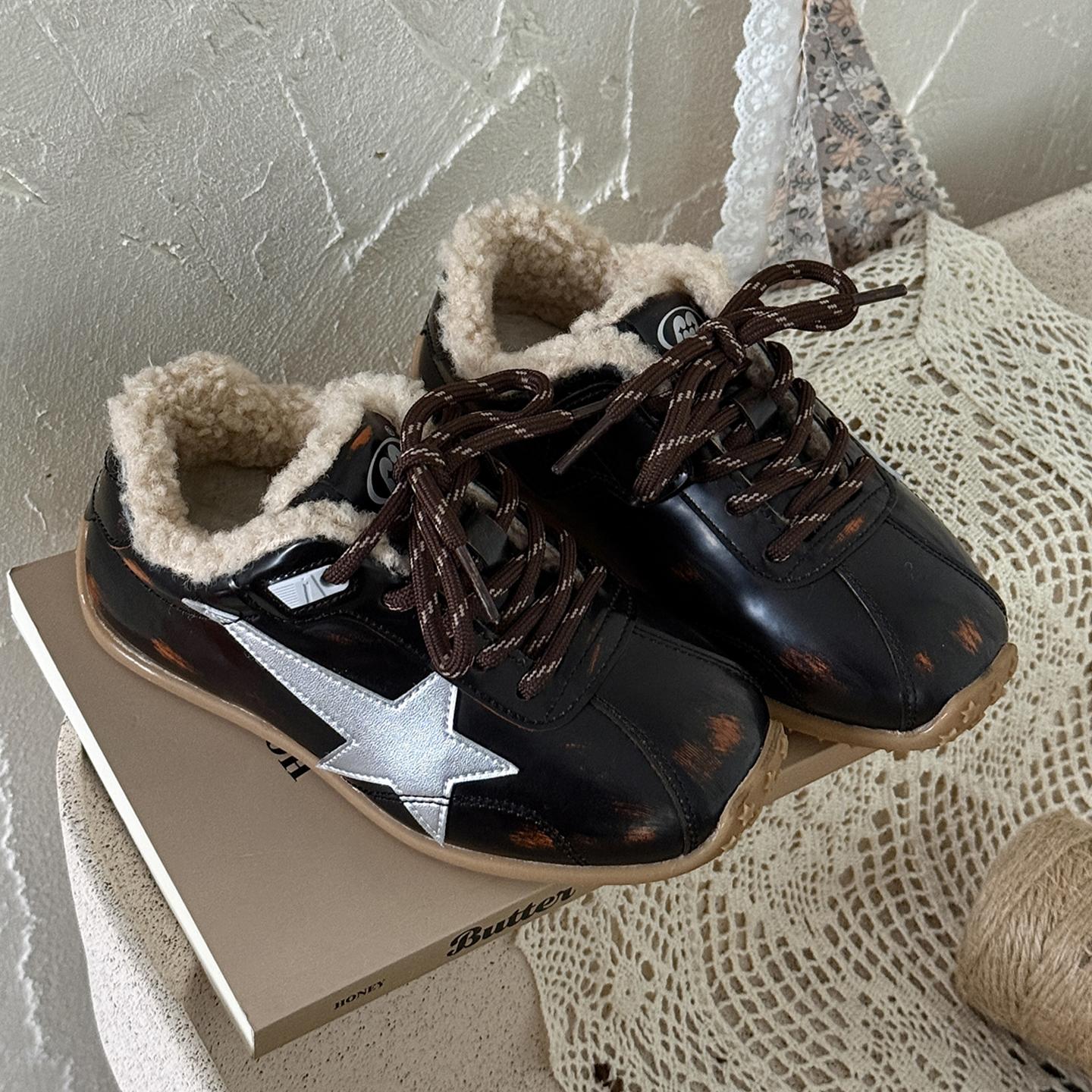 THECBCKIDS星星做旧德训鞋