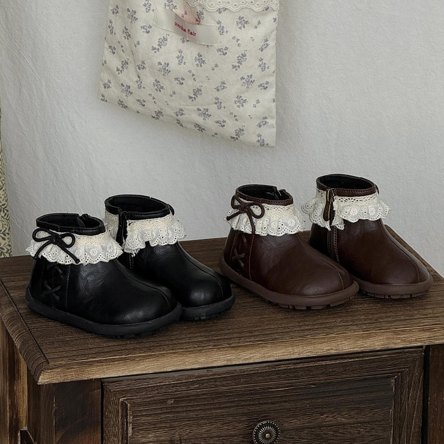 THECBC女童公主靴秋儿童马丁靴