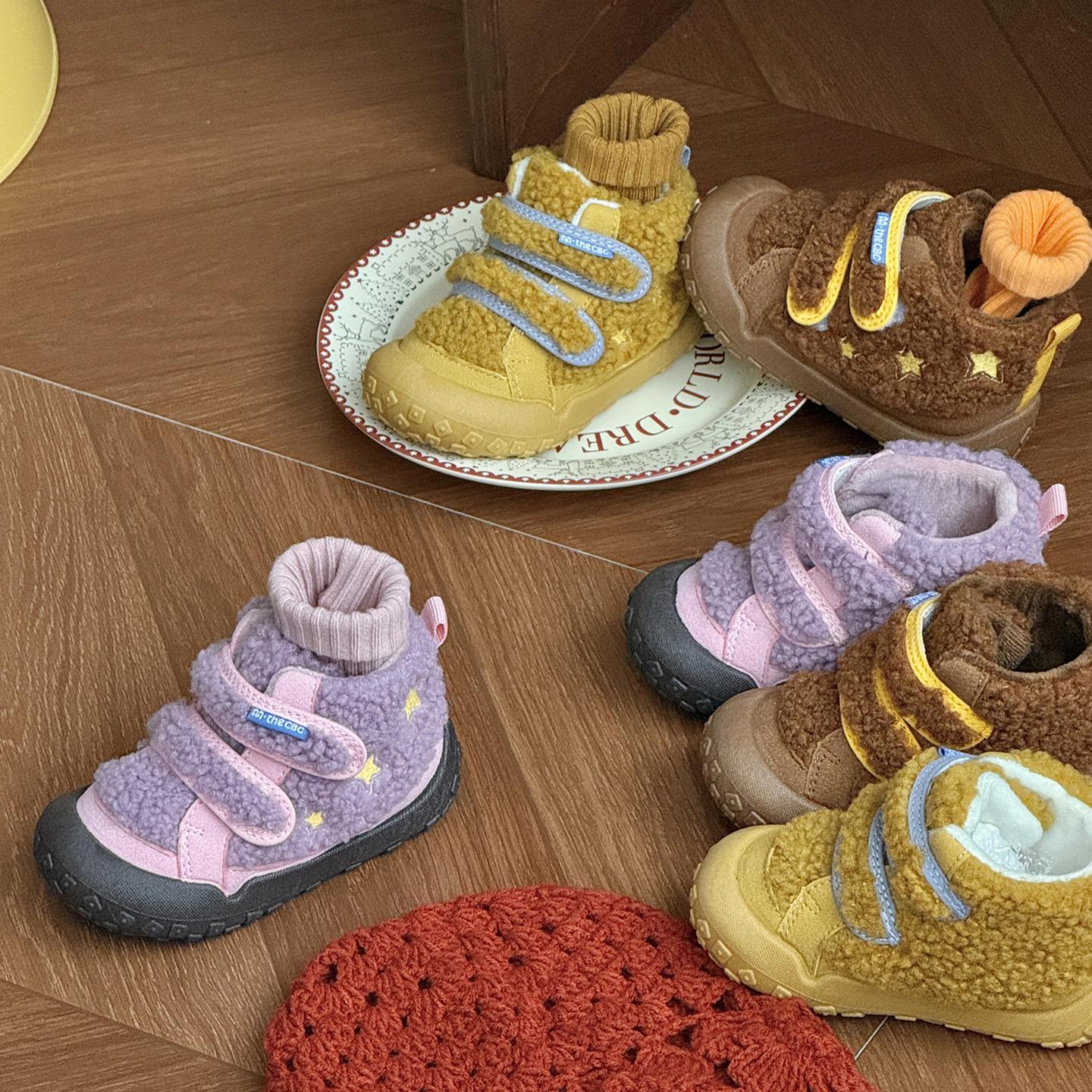 CBC多巴胺儿童棉鞋女童毛毛鞋