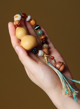 2026多宝葫芦手串福禄葫芦流苏款手持手串多彩创意DIY汽车装饰品