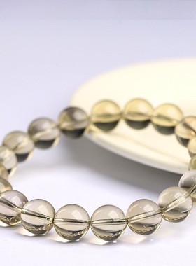 2026鸿初珠宝 天然魔晶宙斯黄水晶手链 茶色魔晶宙斯黄水晶手链