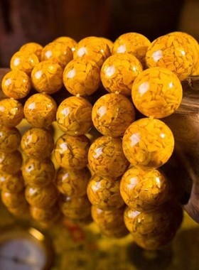 2026天然原矿朱砂黄色晶体雄黄砂素圈单圈手串本命年紫金帝王红砂