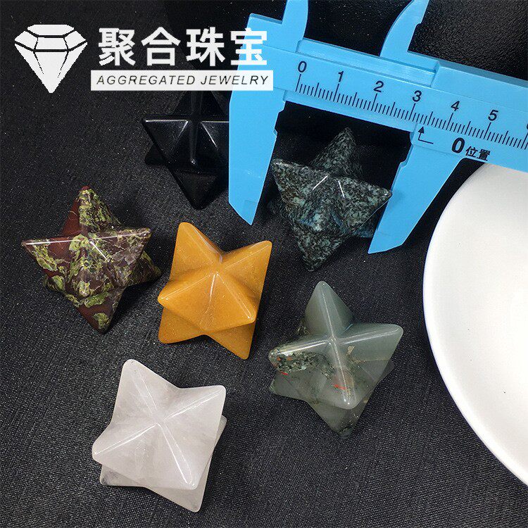 2026天然梅尔卡巴立体六芒星生命之花梅塔特隆水晶矿石摆件收藏
