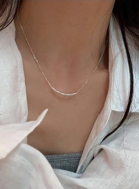 2026国风简约竹节项链女新款轻奢小众高级锁骨链时尚个性百搭颈链