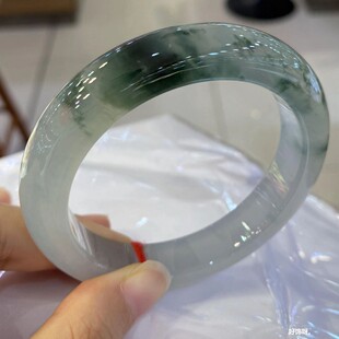 2026天然冰种翡翠玉手镯冰飘花轻奢女款缅甸新款老坑种镯子正圈52