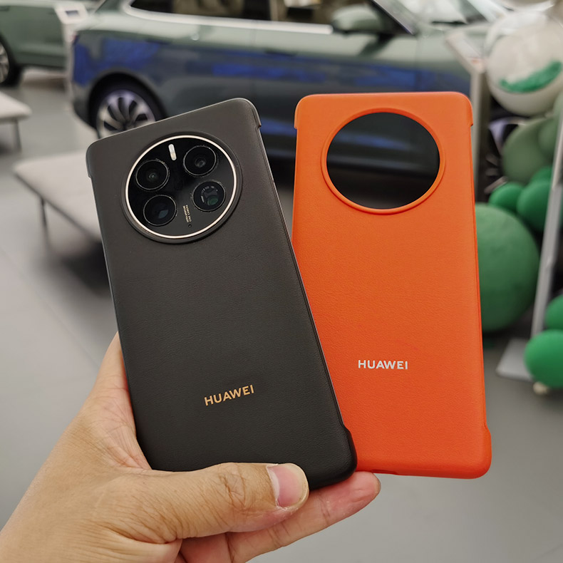 华为mate50皮质商务防摔壳