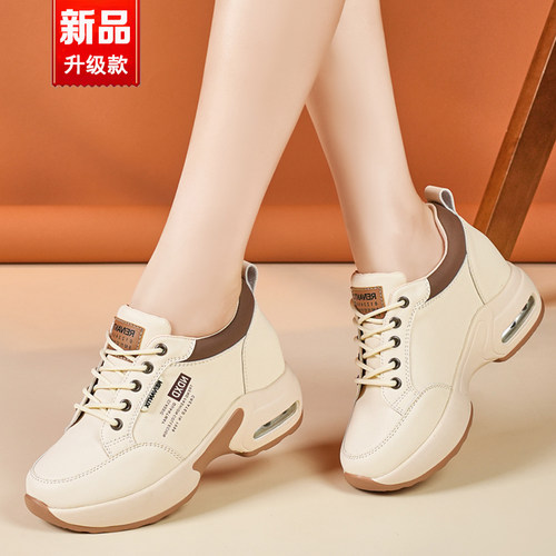 【好货优选】8cm内增高小白鞋女