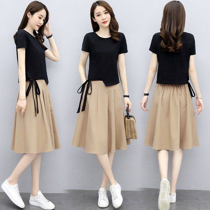 连衣裙女套装显瘦两件套洋气套装裙 热品库 性价比省钱购