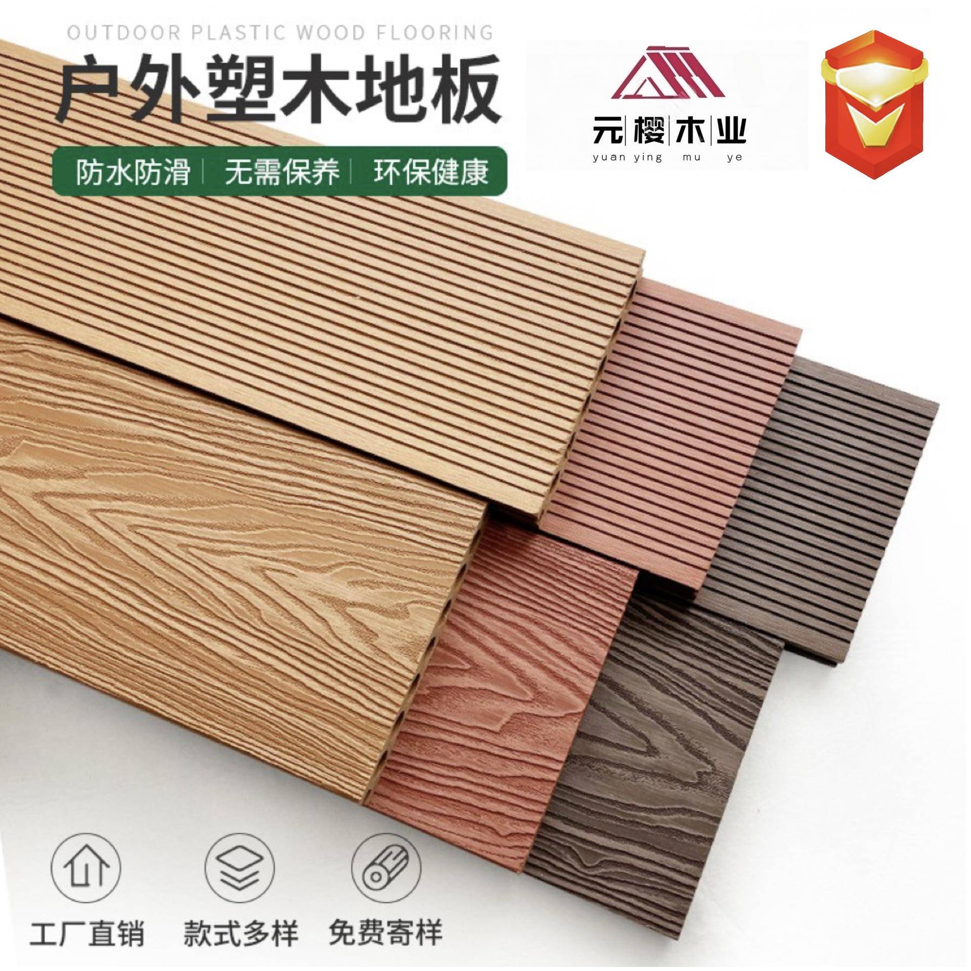 工厂直销塑木地板户外二代共挤木塑地板室外防腐木地板阳台花园板