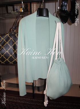 广州十三行早春薄款针织开衫女薄荷绿开衫上衣K1150