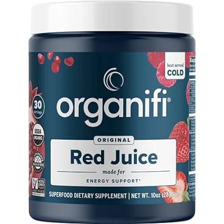 Organifi Red Juice - Vegan Energy Powder - Berry-Flavored