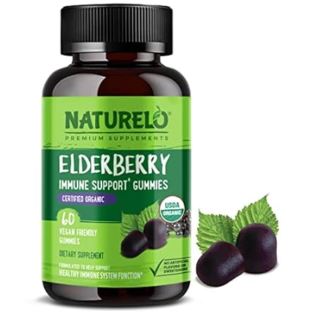 NATURELO Elderberry Gummies – Immune Support with Sambucu