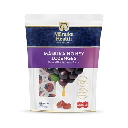 Manuka Health, MGO 400+ Manuka Honey Lozenges with Blackc