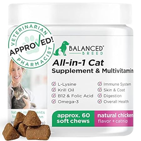 Balanced Breed Senior Cat Vitamins Indoor Cats L Lysine C